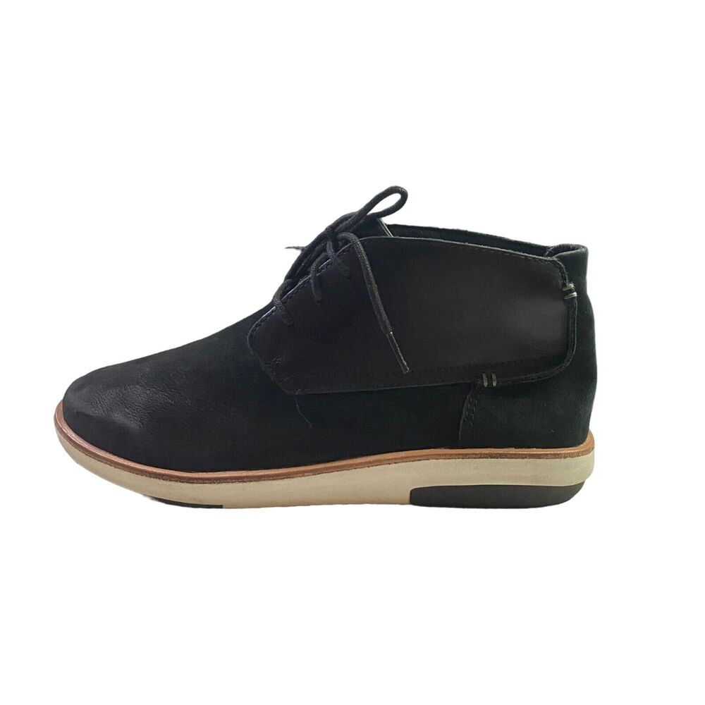 Olukai Kalia Puki Lace Up Chukka Ankle Boots Men's Size 8 Black Leather